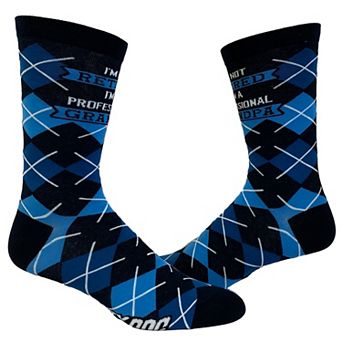 Men's I'm Not Retired I'm A Professional Grandpa Socks Funny Fathers Day Grandfather Footwear