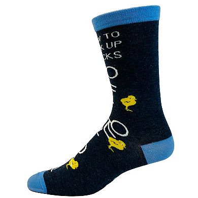 Men's How to Pick Up Chicks Socks Funny Easter Gift Footwear