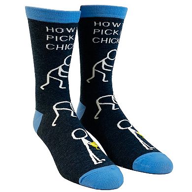 Men's How to Pick Up Chicks Socks Funny Easter Gift Footwear
