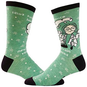 Men's Idiot Tolerance Socks Funny New Strain Released Nerdy Science Stupid People Footwear