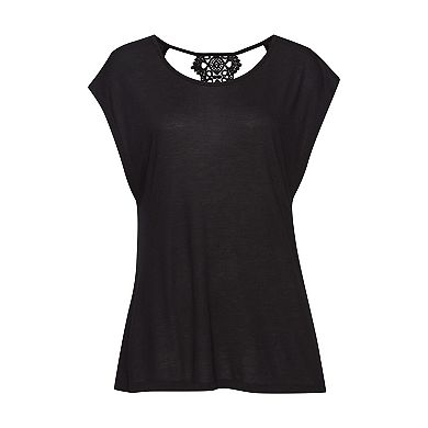 Lascana Women's Crochet Back Detail Top