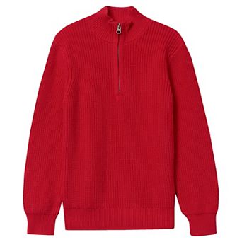 Boys 2-20 Lands' End Quarter-Zip Chunky Sweater