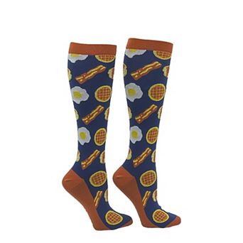 Breakfast Foods Funny Novelty Compression Socks for Women Adult Size