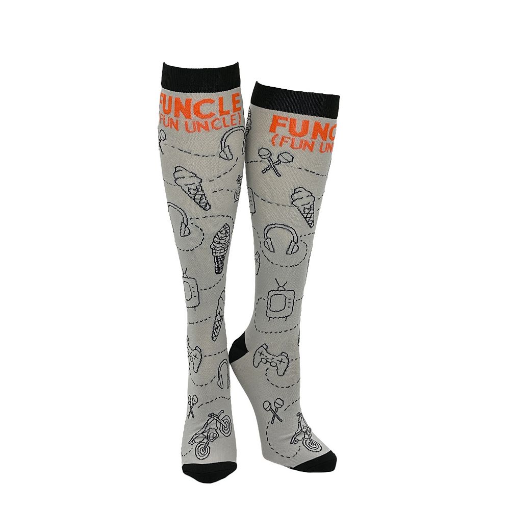 Mens Funcle Compression Sock Fun Uncle High Socks Funny Compression ...