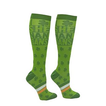 Unisex I Clover Shenanigans Funny St Patricks Day Compression Socks for Women and Men