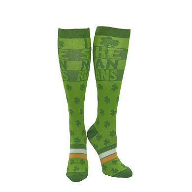 Unisex I Clover Shenanigans Funny St Patricks Day Compression Socks for Women and Men