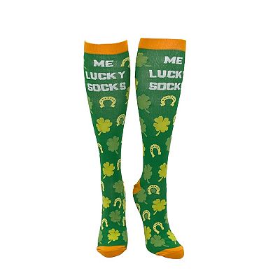 Unisex Me Lucky Socks Funny St Patricks Day Compression Socks for Women and Men