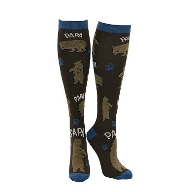 Papa Bear Funny Compression Socks Fathers Day Compression Socks for Men