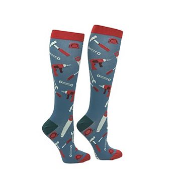 Tools Pattern Funny Handy Mechanic Compression Socks for Men