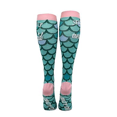 Secretly A Mermaid Funny Compression Socks for Women Unisex Size