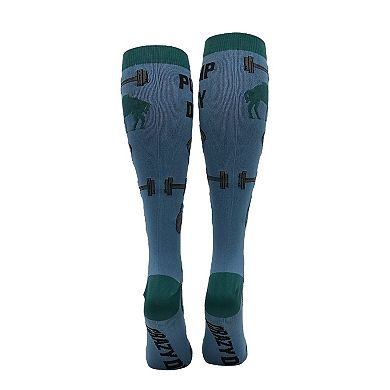 Unisex Pump Day Funny Workout Compression Socks for Women and Men