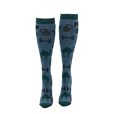 Unisex Pump Day Funny Workout Compression Socks for Women and Men