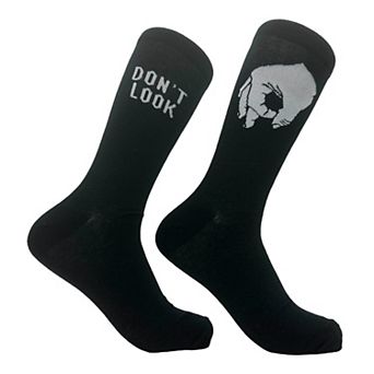 Men's Dont Look Socks Funny Sarcastic The Game Graphic Novelty Footwear for Men