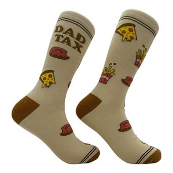 Men's Dad Tax Socks Funny Sarcastic Fathers Day Graphic Novelty Footwear for Men