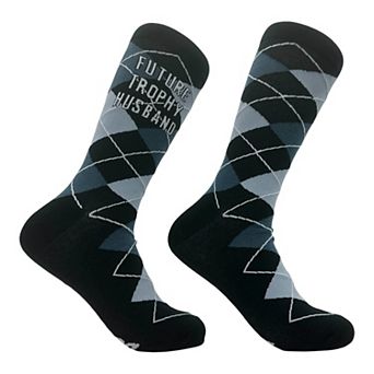 Men's Future Trophy Husband Socks Funny Sarcastic Graphic Novelty Footwear for Men