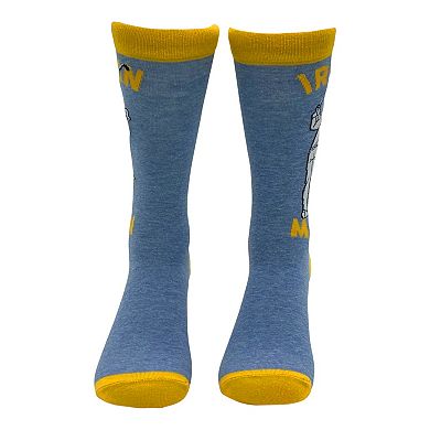 Men's Iron Golf Socks Funny Sarcastic Golfing Graphic Novelty Footwear for Men