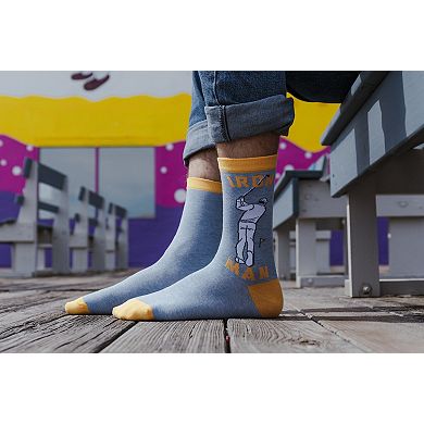 Men's Iron Golf Socks Funny Sarcastic Golfing Graphic Novelty Footwear for Men