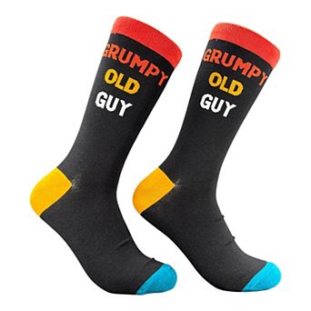 Men's Grumpy Old Guy Socks Funny Sarcastic Fathers Day Graphic Novelty Footwear For Men