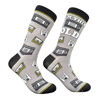 Men's Im This Old Socks Funny Sarcastic Retro Video Tape Graphic Novelty Footwear For Men