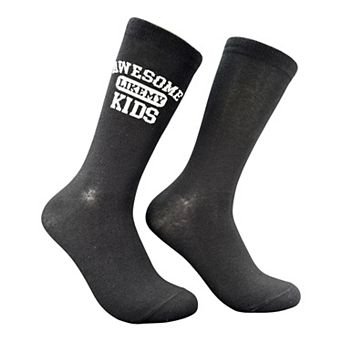 Men's Awesome Like My Kids Socks Funny Sarcastic Mothers Day Graphic Novelty Footwear For Men