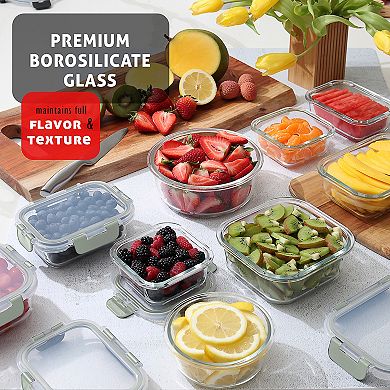 Eatex 16pc Glass Food Storage Containers with Lids