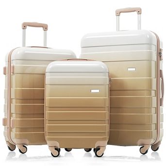 Merax Luggage Sets Expandable ABS Hardshell 3 pc Clearance Luggage Hardside With Tsa Lock