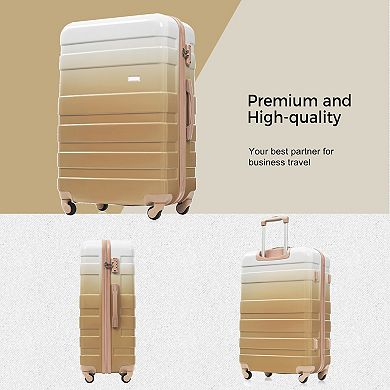 Merax Luggage Sets Expandable ABS Hardshell 3pcs Clearance Luggage Hardside With Tsa Lock