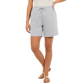 Roaman's Women's Plus Size French Terry Pull-On Drawstring Shorts