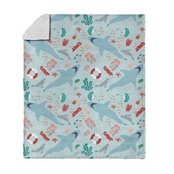 Jaws Silk Touch Sherpa Throw Blanket