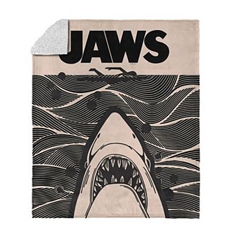 Jaws Silk Touch Sherpa Throw Blanket