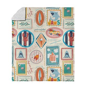 Jaws Silk Touch Sherpa Throw Blanket