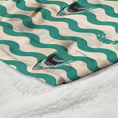 Jaws Silk Touch Sherpa Throw Blanket