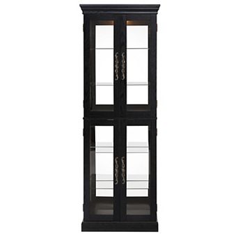 Merax Lighted Glass Curio Display Cabinet,Display Cabinet,Glass Storage Cabinet Glass Wine cabinet
