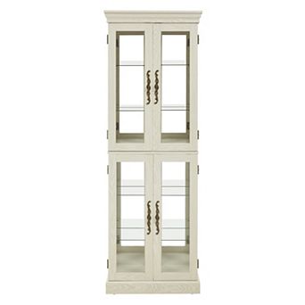 Merax Lighted Glass Curio Display Cabinet,Display Cabinet,Glass Storage Cabinet Glass Wine cabinet