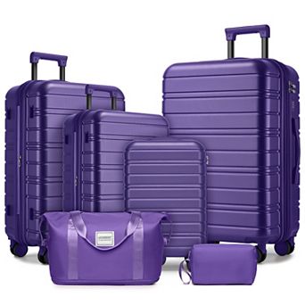 Merax Luggage Sets 6 pc with Duffel Bags, Hardside Expandable Suitcases with Spinner Wheels