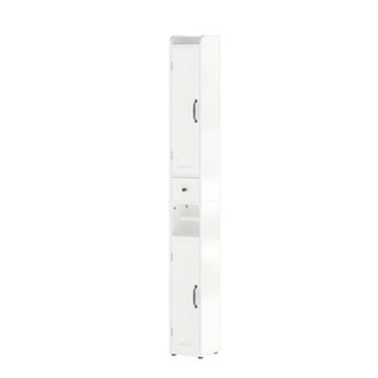 Merax Tall Bathroom Storage Cabinet with Adjustable Shelves,Slim 2 Doors Freestanding Cabinet