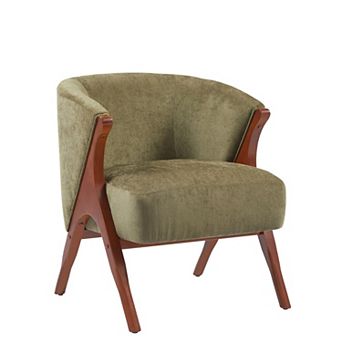 Merax 27" Modern Accent Chair Solid Wood Frame, Comfy Armchair for Living Room