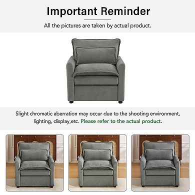 Merax Modern Single Seat 31.9" Accent Chair Soft Plush Upholstered Armchair