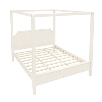 Merax Wooden Canopy Platform Bed with Headboard and Support Legs