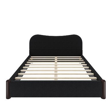 Merax Queen Size Upholstered Platform Bed with Wood Supporting Feet