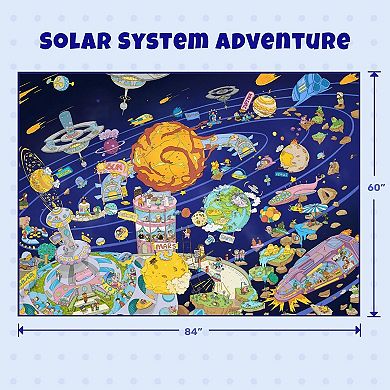 Washable Kids Rug 5x7 Educational Non-Slip Soft Play Mat for Bedroom Classroom
