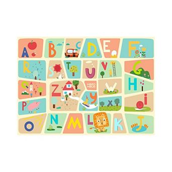 Washable Kids Rug 5x7 Educational Non-Slip Soft Play Mat for Bedroom Classroom