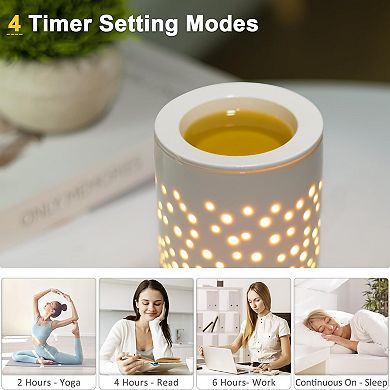 Ceramic Electric Wax Melt Warmer Candle Lamp Fragrance Melter Home Decor Gift
