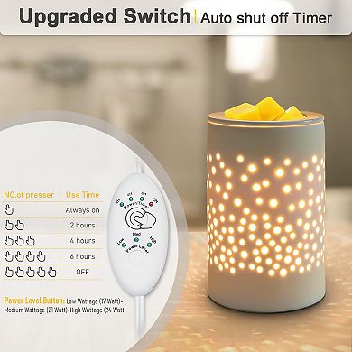 Ceramic Electric Wax Melt Warmer Candle Lamp Fragrance Melter Home Decor Gift