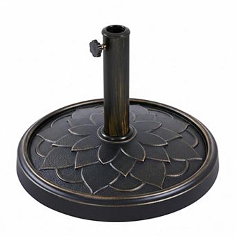 18'' 26.5lbs Heavy Duty Patio Umbrella Base All-Weather Iron Stand for Garden Yard
