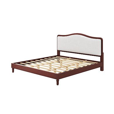 Merax Platform Bed with Upholstered Headboard