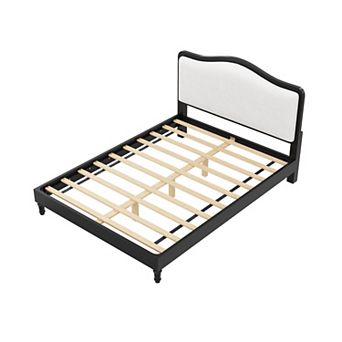 Merax Platform Bed with Upholstered Headboard
