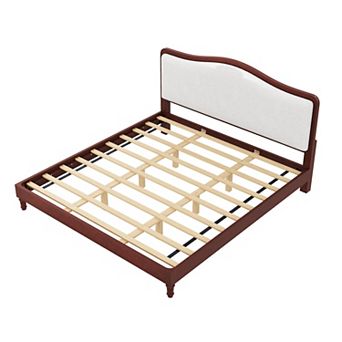 Merax Platform Bed with Upholstered Headboard