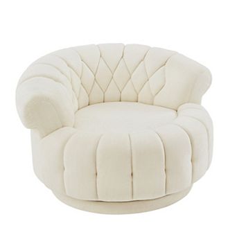 Merax Swivel Accent Chair 360°Swivel Chair Sofa Barrel Swivel Chair Round Club Chair