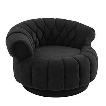 Merax Swivel Accent Chair 360°Swivel Chair Sofa Barrel Swivel Chair Round Club Chair
